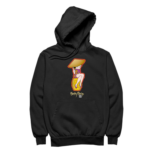 Betty Boop Betty on Gold Barrel Women's Hooded Sweatshirt