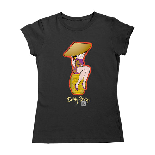 Betty Boop Betty on Gold Barrel Women's T-Shirt