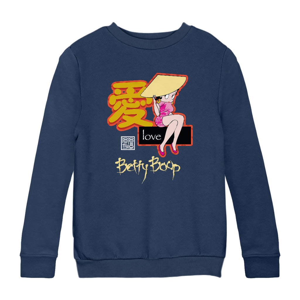 Betty Boop Mandarin Love Character Kids Sweatshirt
