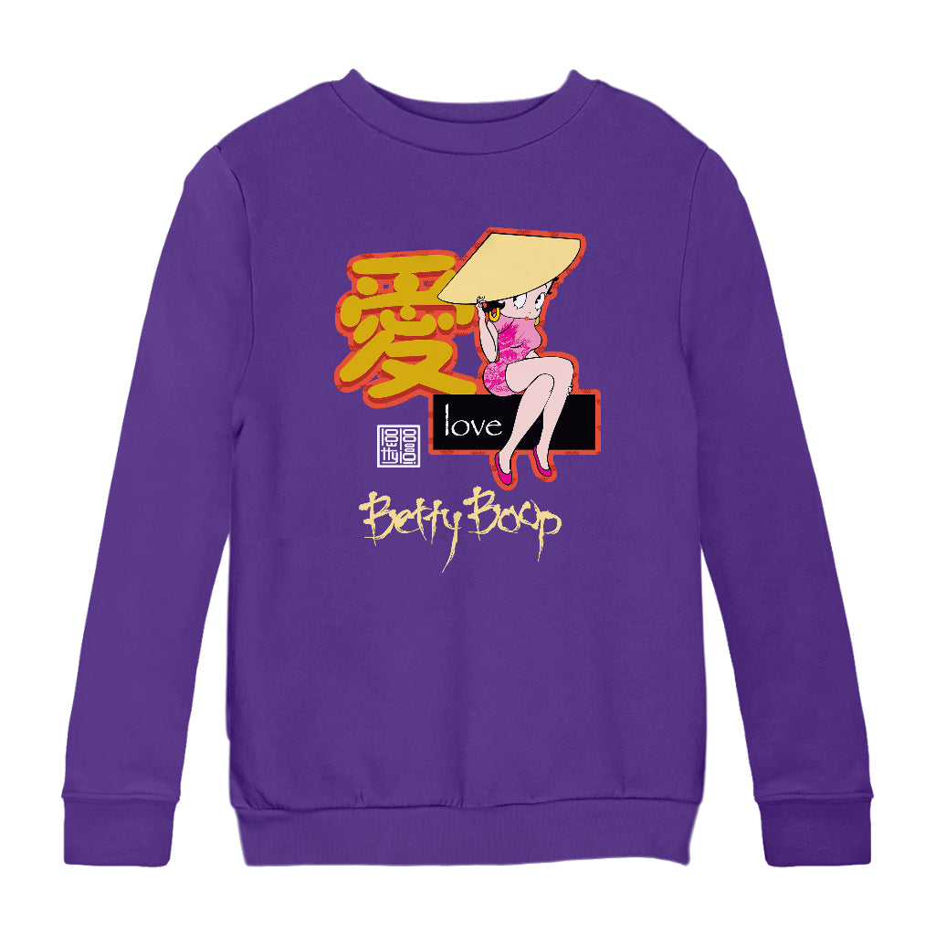 Betty Boop Mandarin Love Character Kids Sweatshirt