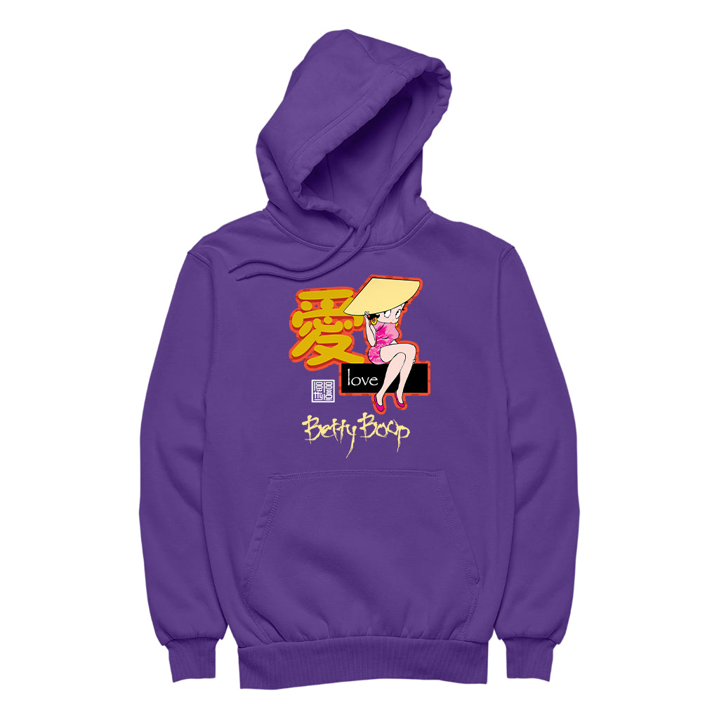 Betty Boop Mandarin Love Character Men's Hooded Sweatshirt