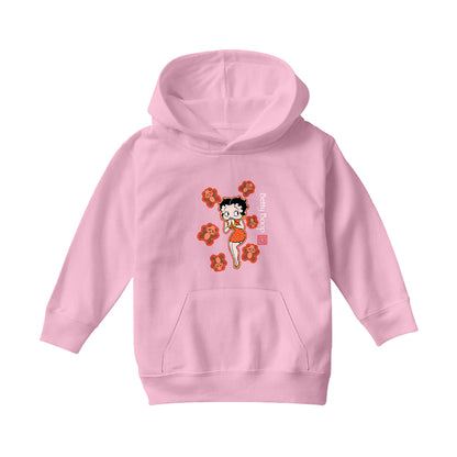 Betty Boop Red Chinese Dress with Pandas Kids Hooded Sweatshirt