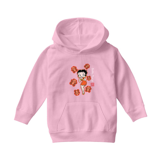 Betty Boop Red Chinese Dress with Pandas Kids Hooded Sweatshirt