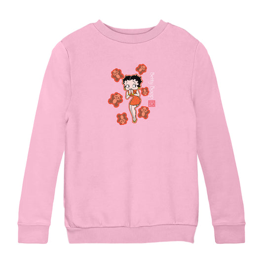 Betty Boop Red Chinese Dress with Pandas Kids Sweatshirt