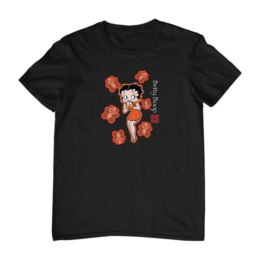Betty Boop Red Chinese Dress with Pandas Men's T-Shirt
