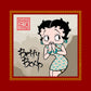 Betty Boop Jade bangles and Mountains Background Kids Hooded Sweatshirt