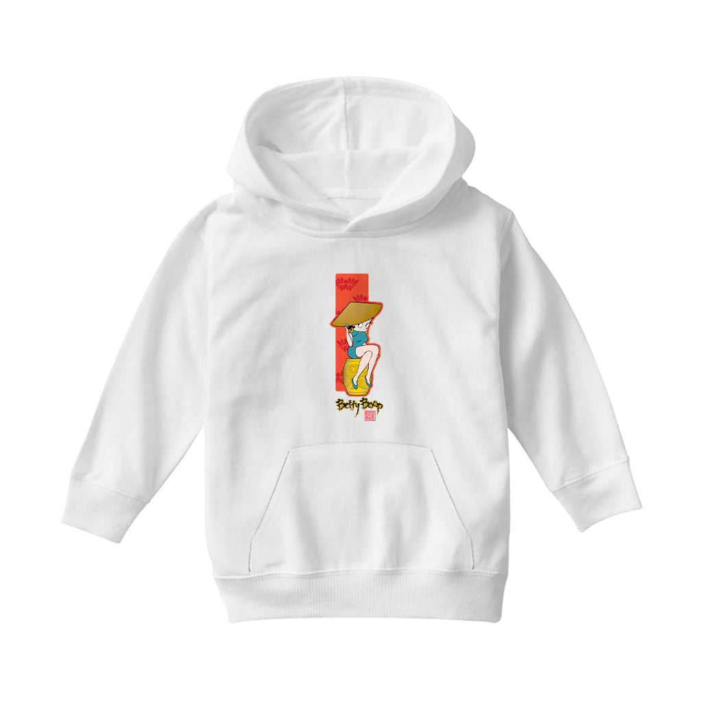 Betty Boop Gold Love Character Barrel Kids Hooded Sweatshirt