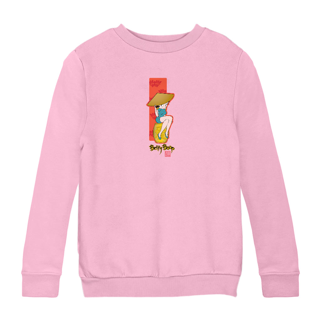 Betty Boop Gold Love Character Barrel Kids Sweatshirt