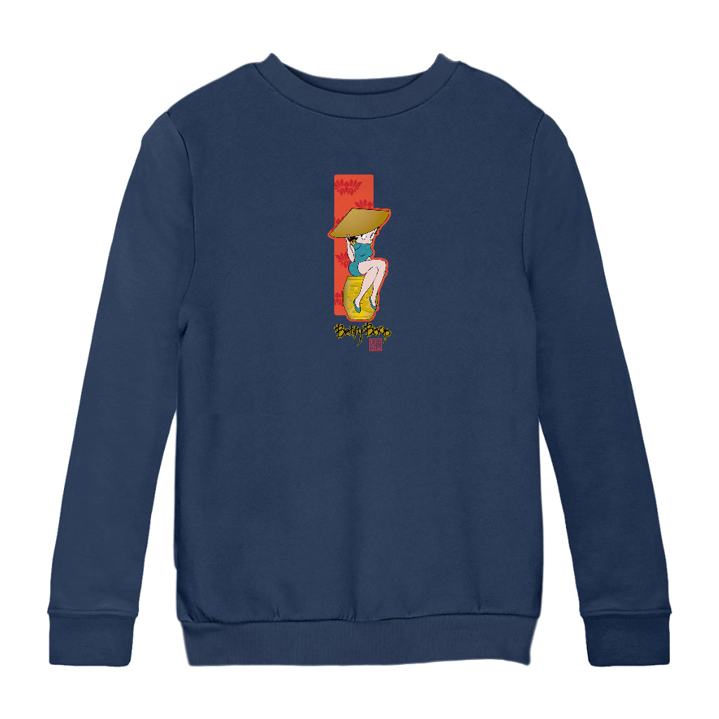 Betty Boop Gold Love Character Barrel Kids Sweatshirt