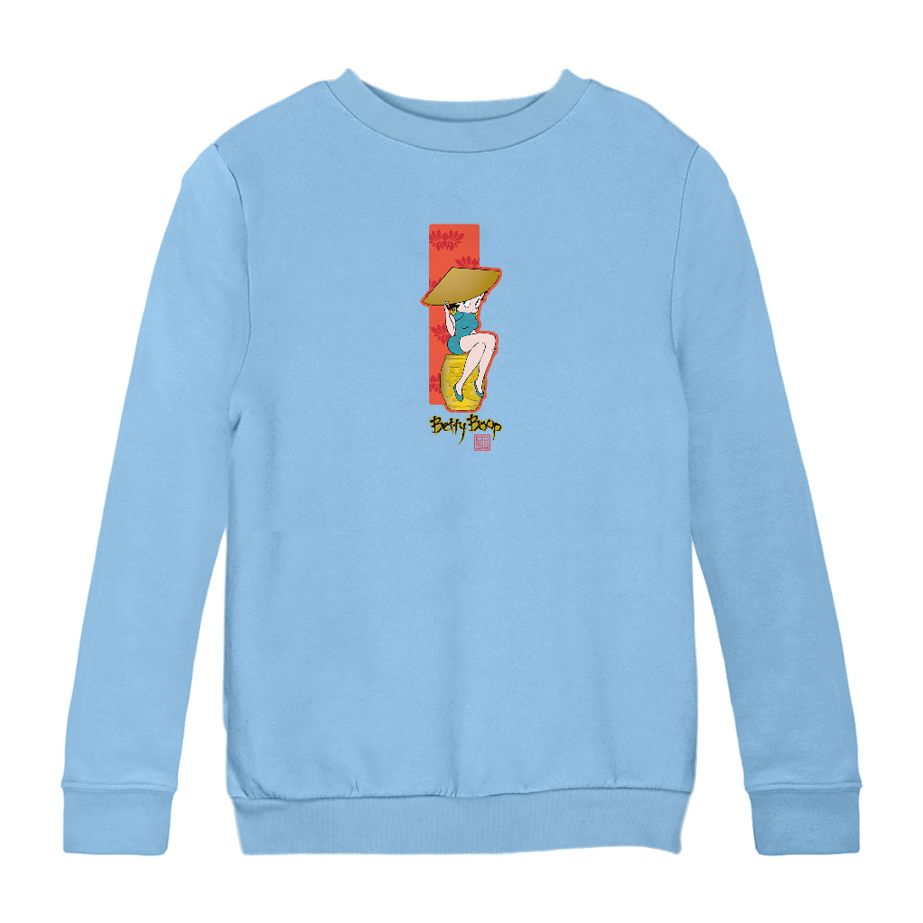 Betty Boop Gold Love Character Barrel Kids Sweatshirt