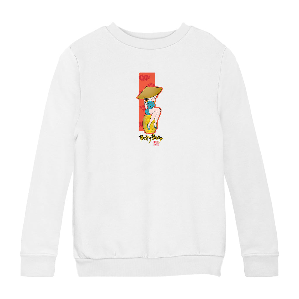 Betty Boop Gold Love Character Barrel Kids Sweatshirt