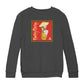 Betty Boop Red Lotus Flower on Barrel Kids Sweatshirt