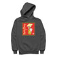 Betty Boop Red Lotus Flower on Barrel Women's Hooded Sweatshirt
