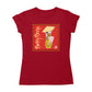 Betty Boop Red Lotus Flower on Barrel Women's T-Shirt
