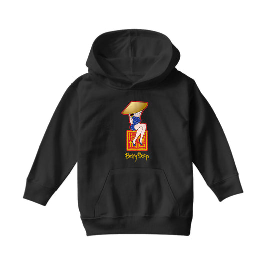 Betty Boop Betty Boop Asian Style Name Stamp Kids Hooded Sweatshirt