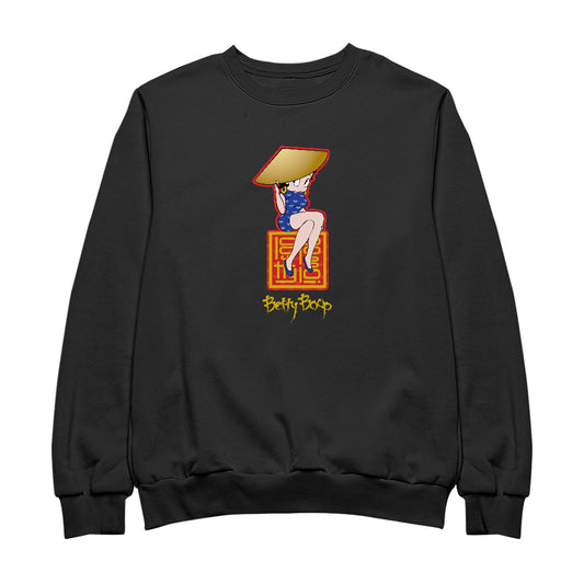 Betty Boop Betty Boop Asian Style Name Stamp Men's Sweatshirt