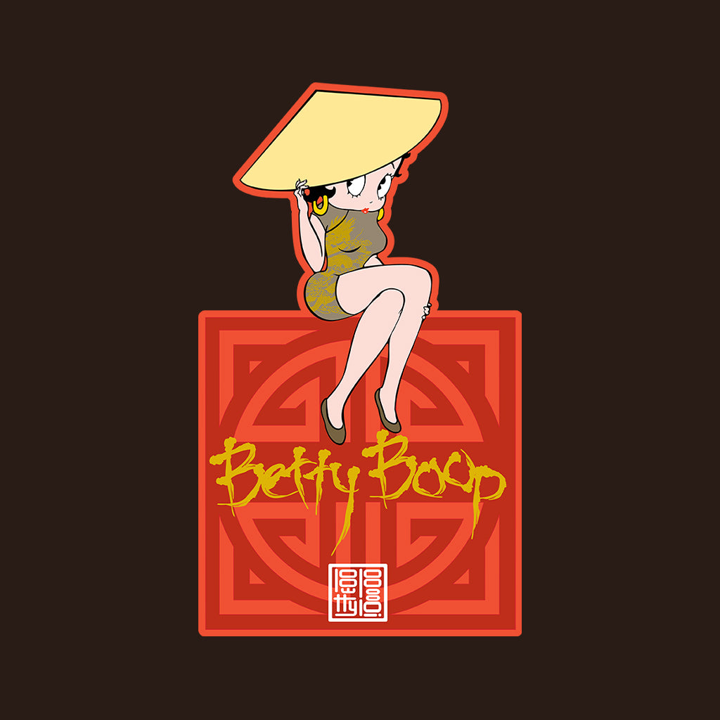 Betty Boop Betty in Dragon Dress with Hat Men's Sweatshirt