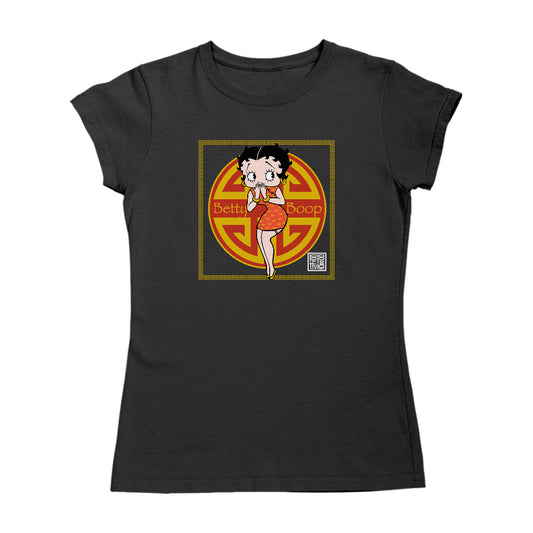 Betty Boop Betty with Chinese Longevity Symbol Women's T-Shirt