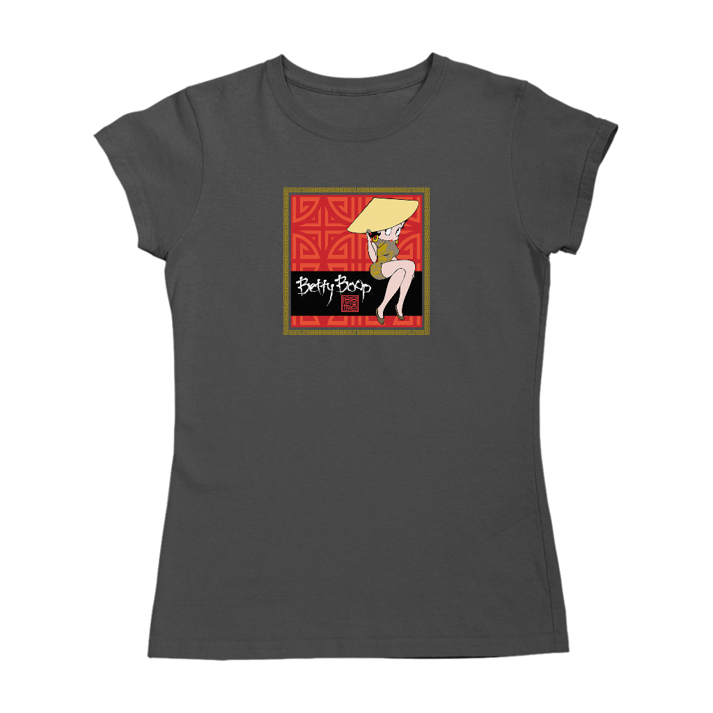 Betty Boop Longevity Symbol Pattern Women's T-Shirt