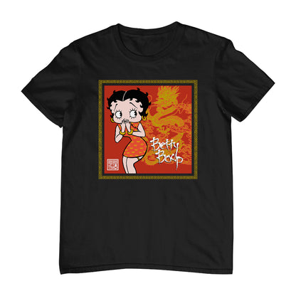 Betty Boop Dragon Background Men's T-Shirt