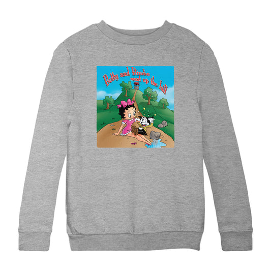 Betty Boop Betty and Bimbo Went Up The Hill Kids Sweatshirt