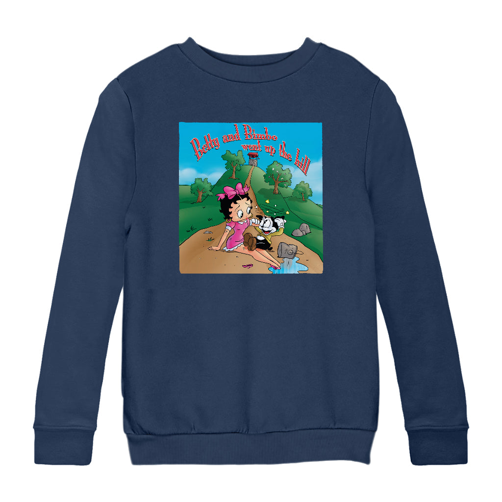 Betty Boop Betty and Bimbo Went Up The Hill Kids Sweatshirt
