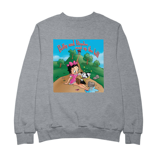 Betty Boop Betty and Bimbo Went Up The Hill Men's Sweatshirt