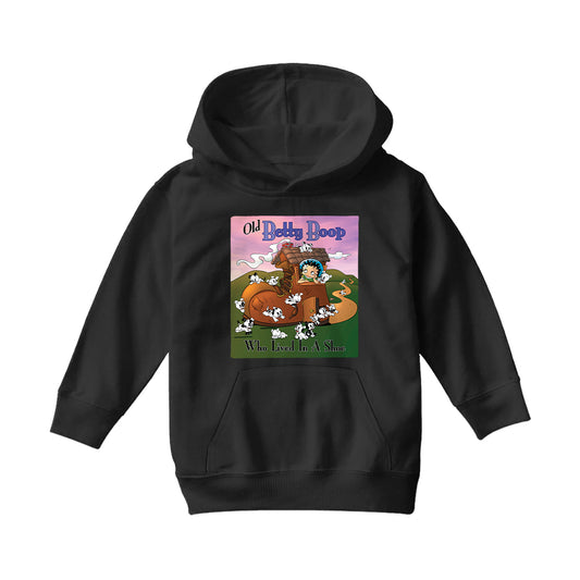 Betty Boop Old Betty Boop Who Lived In A Shoe Kids Hooded Sweatshirt