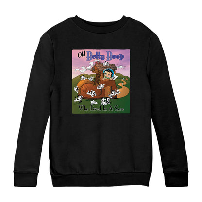Betty Boop Old Betty Boop Who Lived In A Shoe Kids Sweatshirt