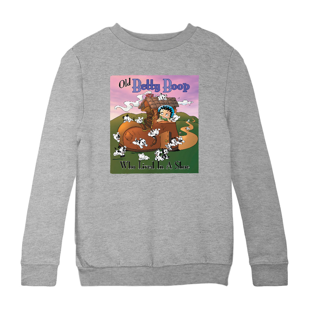 Betty Boop Old Betty Boop Who Lived In A Shoe Kids Sweatshirt