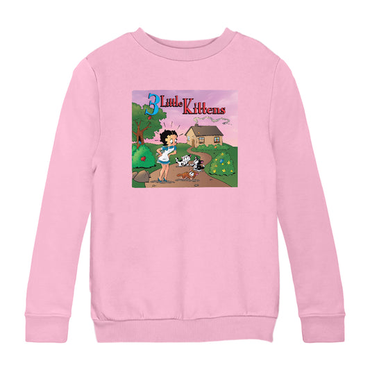 Betty Boop Three Little Kittens Kids Sweatshirt