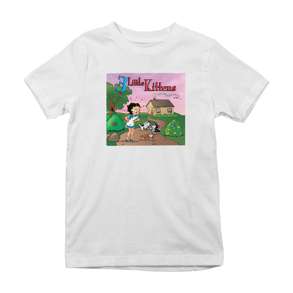 Betty Boop Three Little Kittens Kids T-Shirt