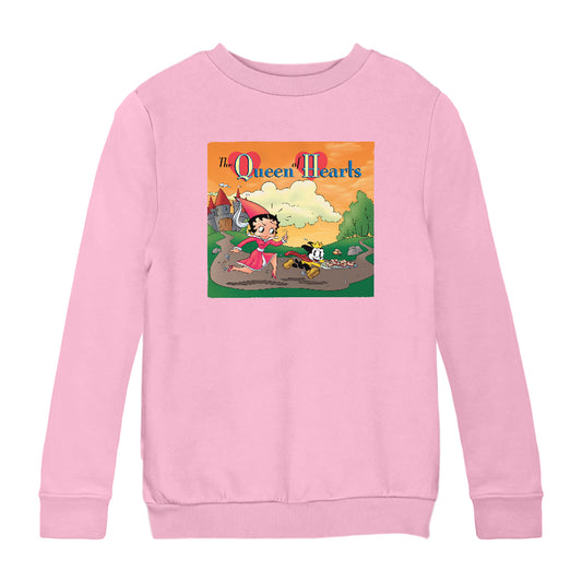 Betty Boop The Queen Of Hearts Kids Sweatshirt