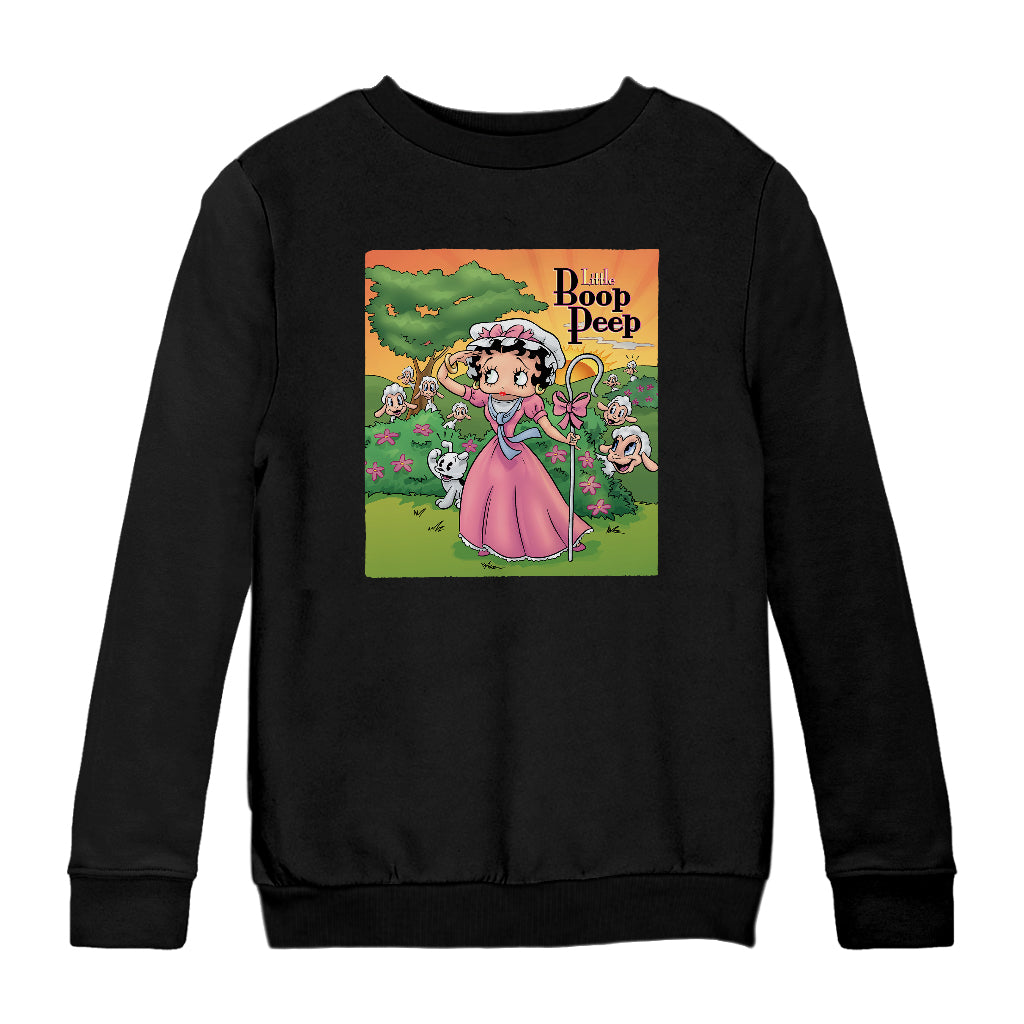 Betty Boop Little Boop Peep Kids Sweatshirt