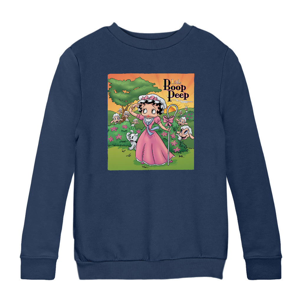 Betty Boop Little Boop Peep Kids Sweatshirt
