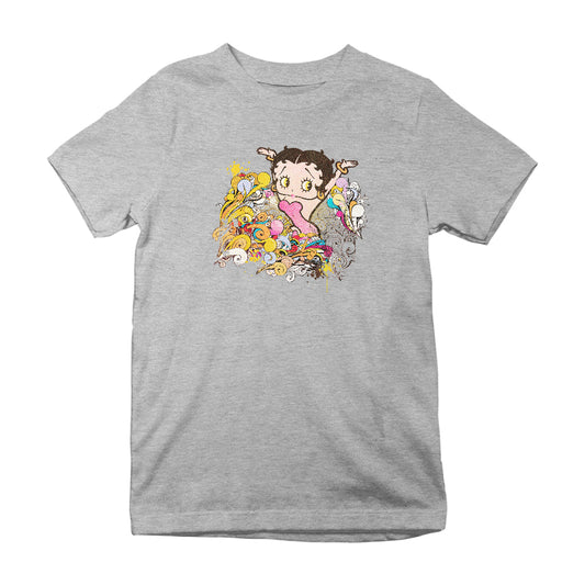 Betty Boop Multicoloured Curly Splash Kids T-Shirt