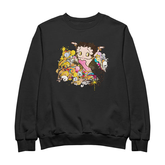 Betty Boop Multicoloured Curly Splash Men's Sweatshirt