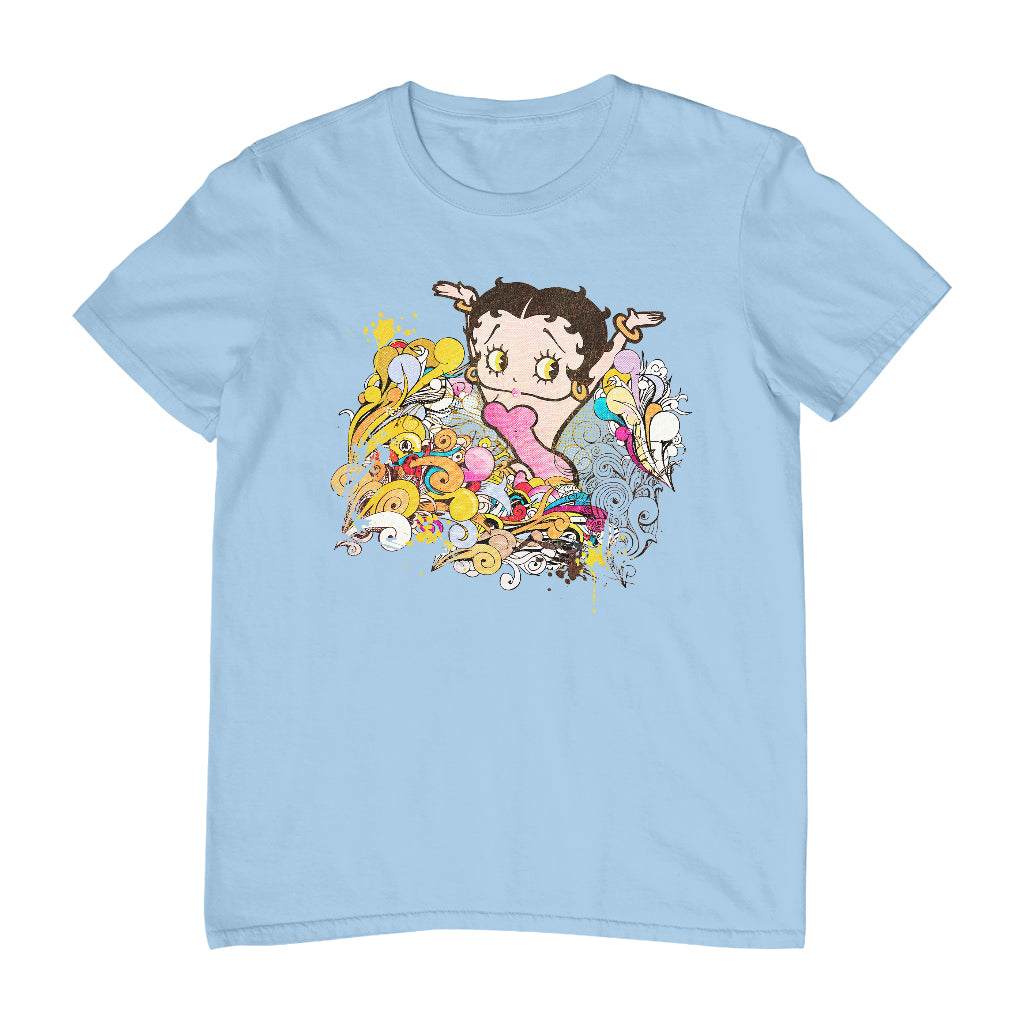 Betty Boop Multicoloured Curly Splash Men's T-Shirt