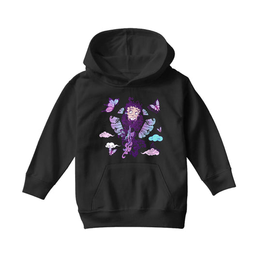 Betty Boop Butterfly Boop Kids Hooded Sweatshirt