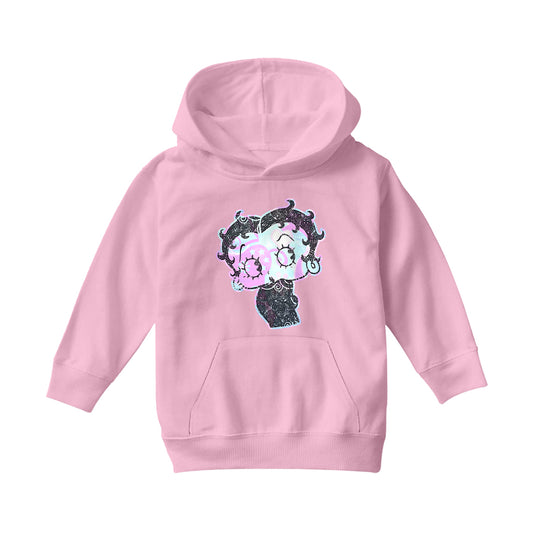 Betty Boop Swirls Pattern Kids Hooded Sweatshirt
