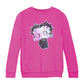 Betty Boop Swirls Pattern Kids Sweatshirt