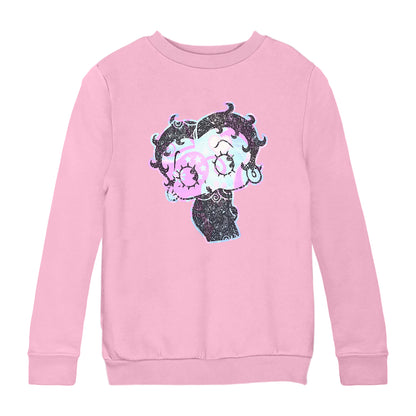 Betty Boop Swirls Pattern Kids Sweatshirt
