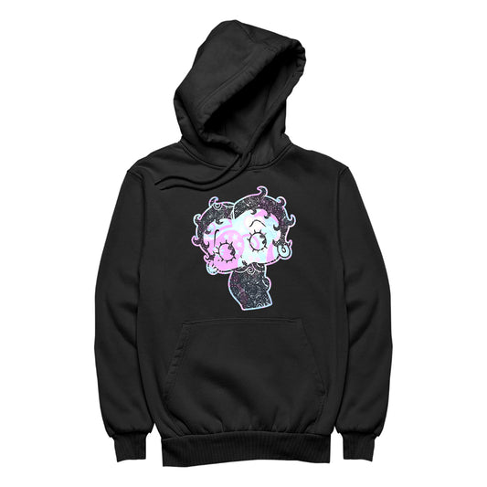 Betty Boop Swirls Pattern Men's Hooded Sweatshirt
