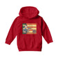 Betty Boop Motorcycle Stars and Stripes Kids Hooded Sweatshirt