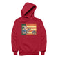 Betty Boop Motorcycle Stars and Stripes Men's Hooded Sweatshirt
