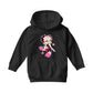 Betty Boop Blowing Shiny Kisses Kids Hooded Sweatshirt