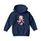 Betty Boop Blowing Shiny Kisses Kids Hooded Sweatshirt