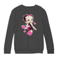 Betty Boop Blowing Shiny Kisses Kids Sweatshirt