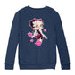 Betty Boop Blowing Shiny Kisses Kids Sweatshirt