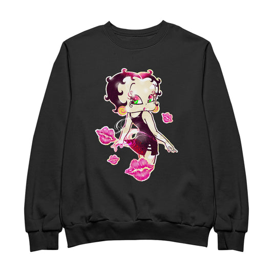 Betty Boop Blowing Shiny Kisses Men's Sweatshirt